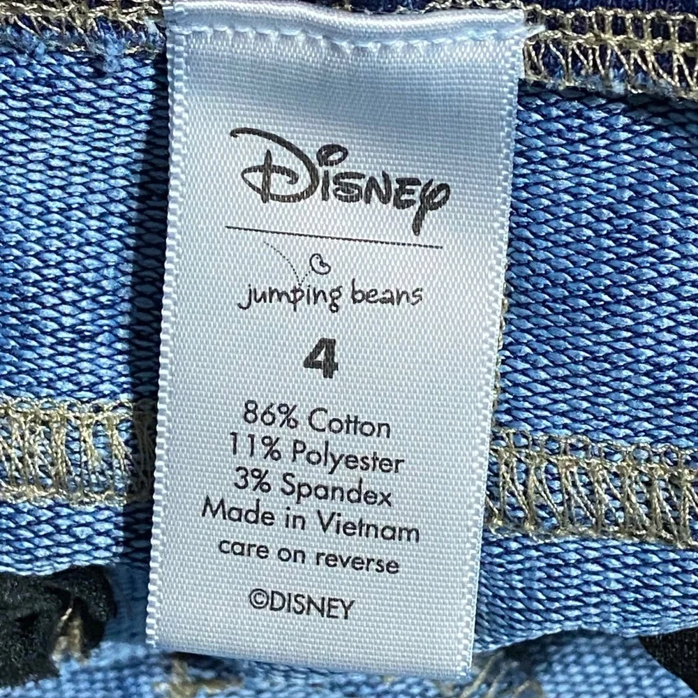 Disney Jumping Beans Girls Blue‎ Soft Denim Jasmine Shorts Size 4 GE92D004GALA